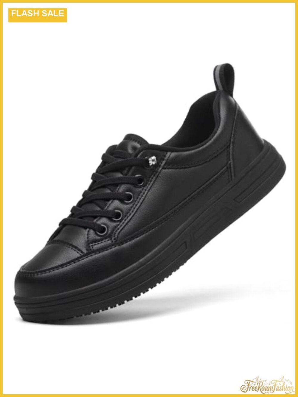 Women's Slip-On Non Slip Work Shoes Faux Leather Sneakers